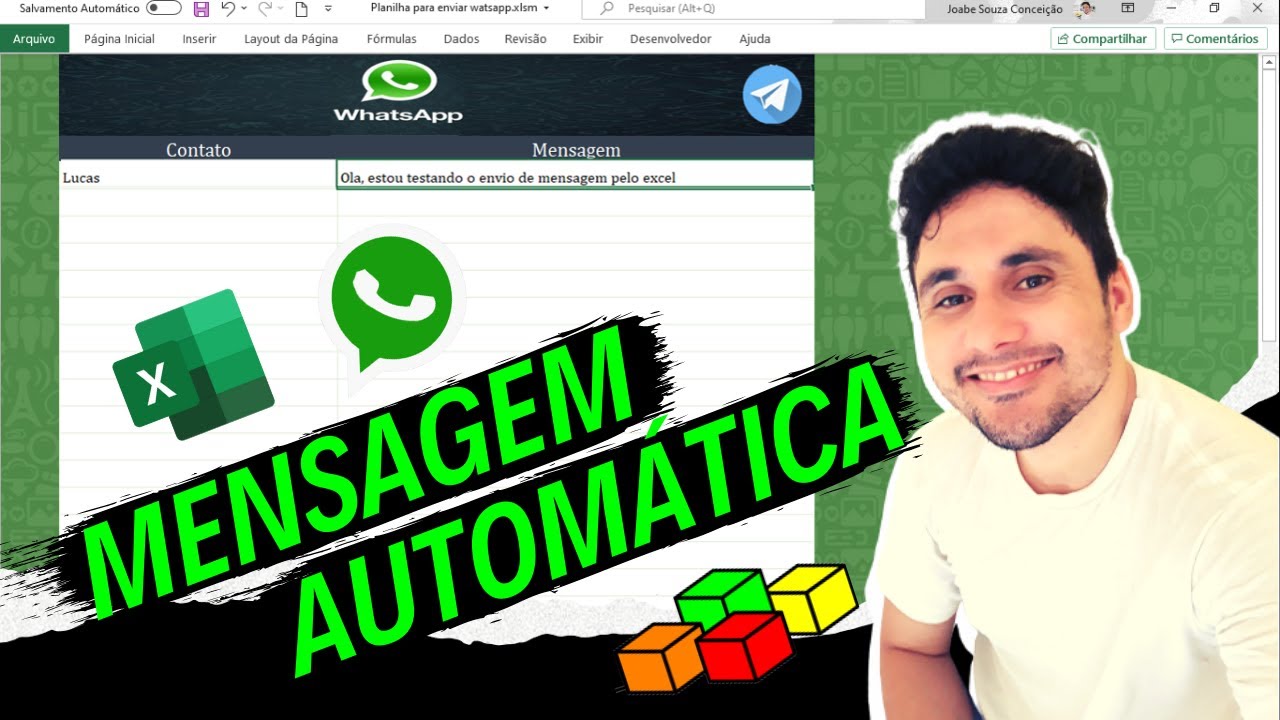 Como enviar mensagem automática no WhatsApp pelo Excel com VBA