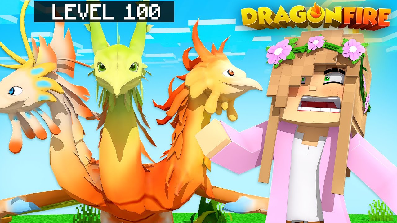 THE FIRST *LEVEL 100* HYDRA DRAGON! | Minecraft DragonFire | Little Kelly