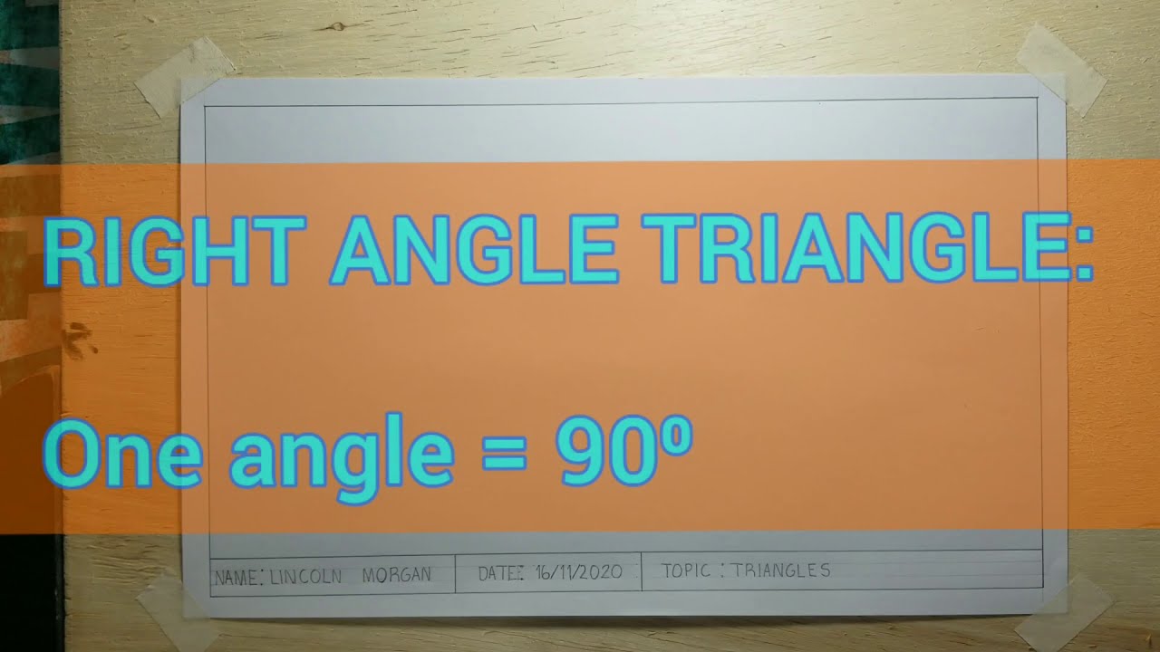How to construct a right angle, obtuse and acute triangle