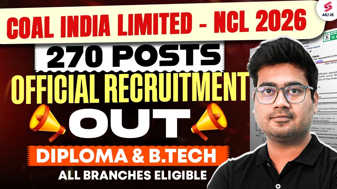 Northern Coalfields Limited Recruitment 2026 | NCL Assistant Foreman Vacancy 2026 | Mohit Sir