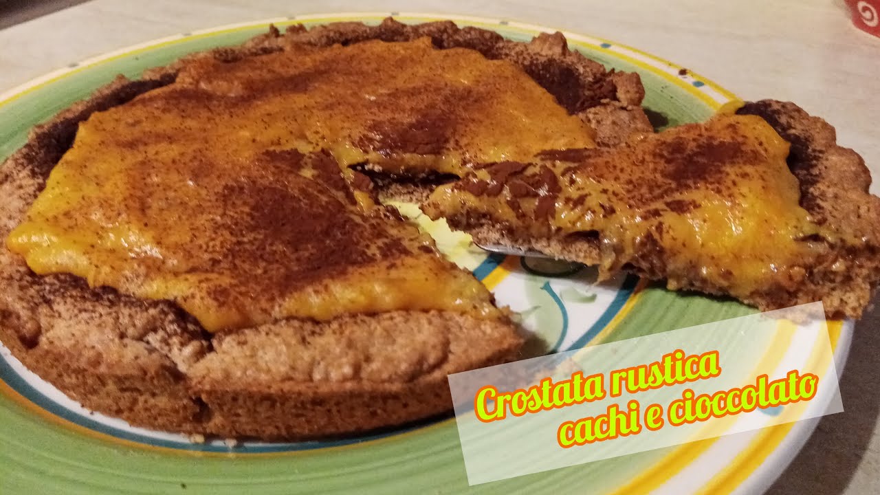 Crostata rustica cachi e cioccolato