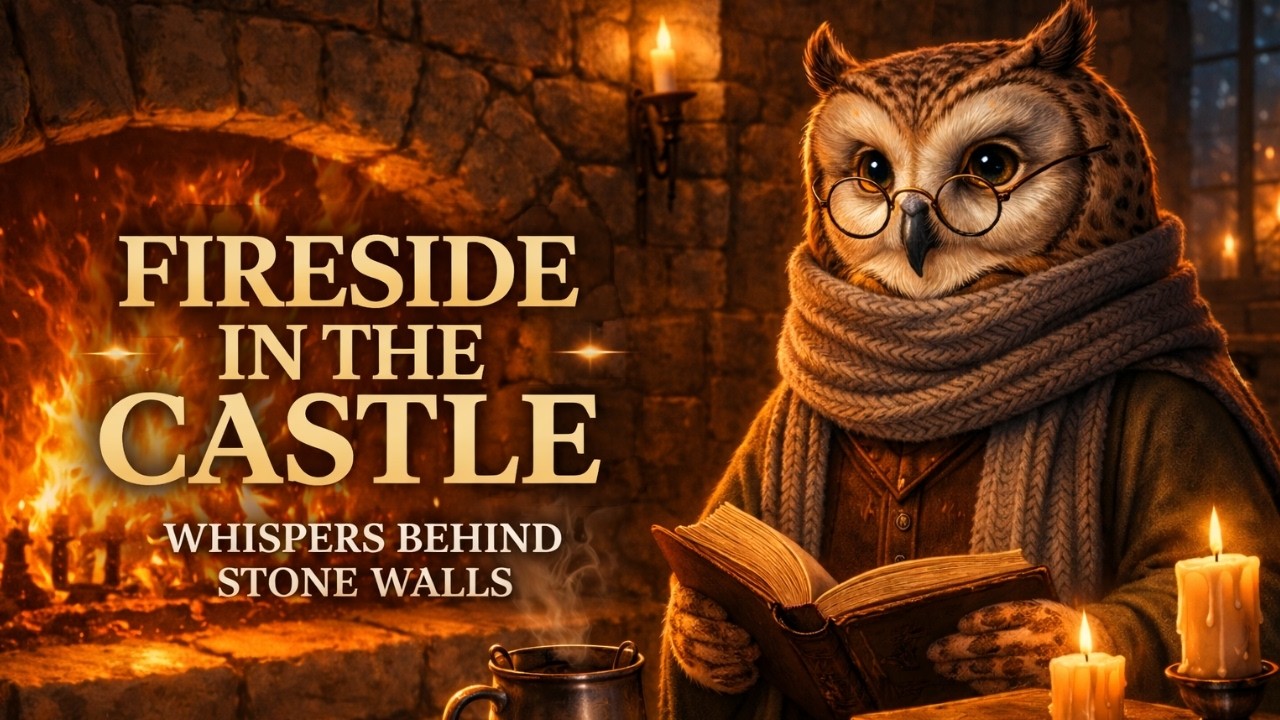 Medieval Music for Reading & Rest | Fireplace Inside the Stone Castle 🦉🏰🔥