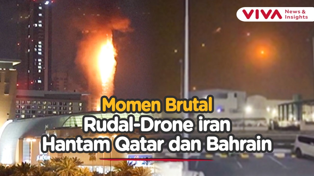 Detik-detik Ganasnya Rudal Iran Teror Fasilitas Umum Qatar-Bahrain