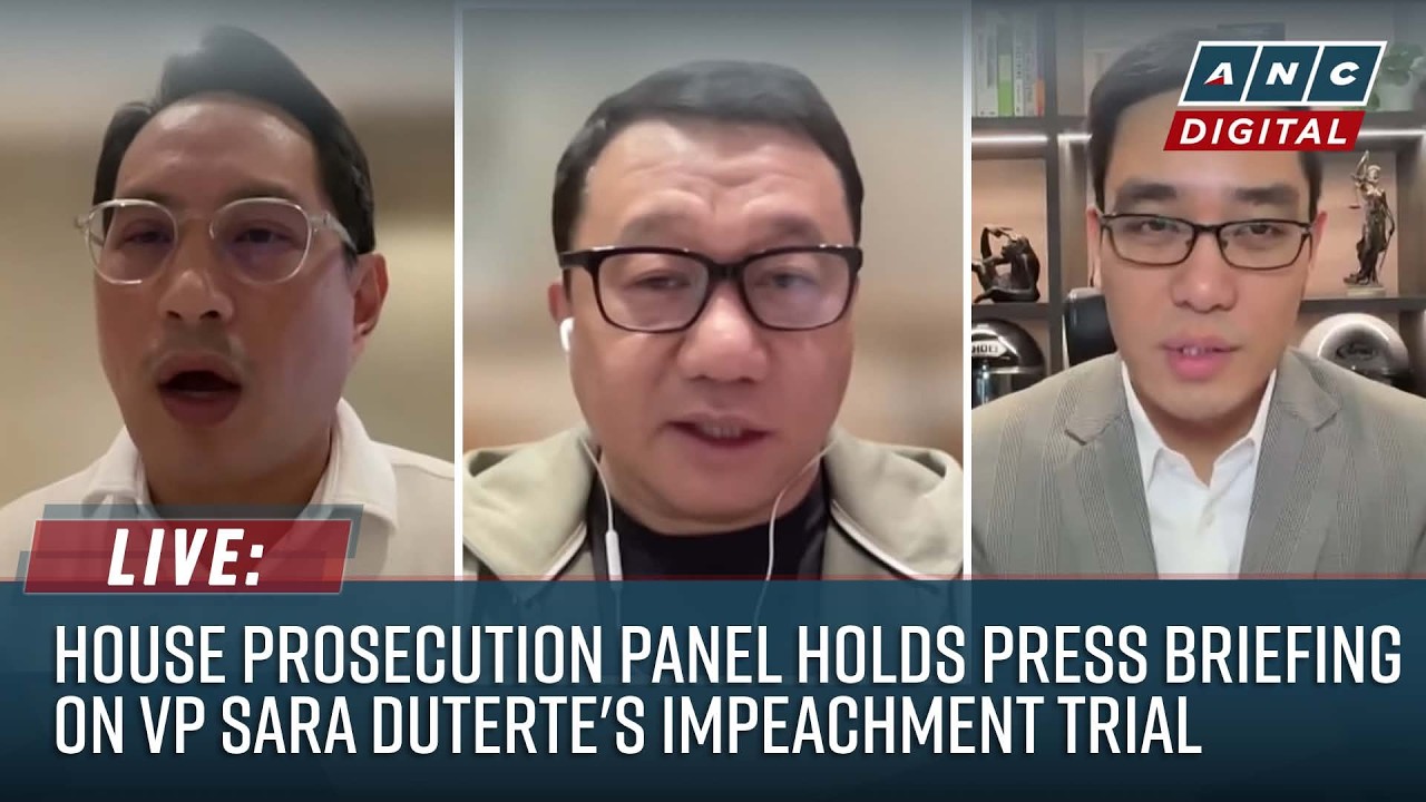LIVE: House Prosecution Panel holds press briefing on VP Sara Duterte's Impeachment Trial