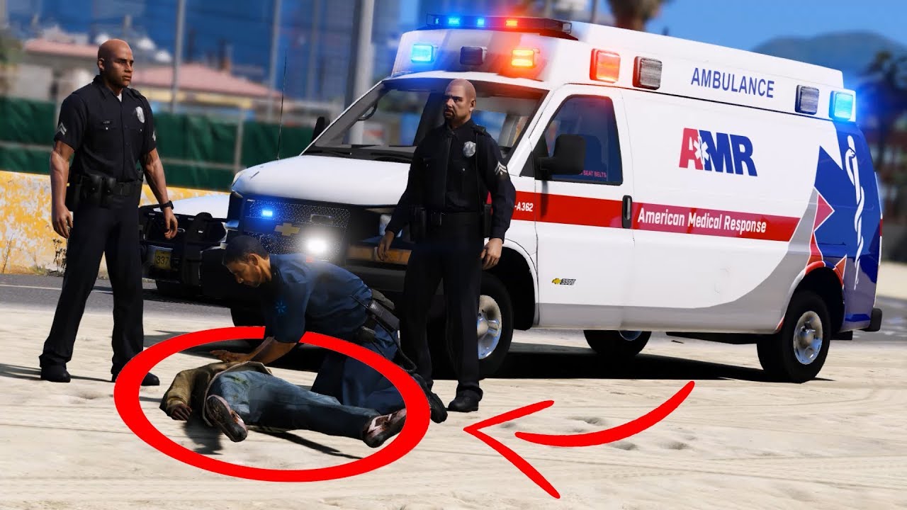 GTA 5 PARAMEDICO DE LA CRUZ ROJA - EMERGENCIAS | TheAxelGamer