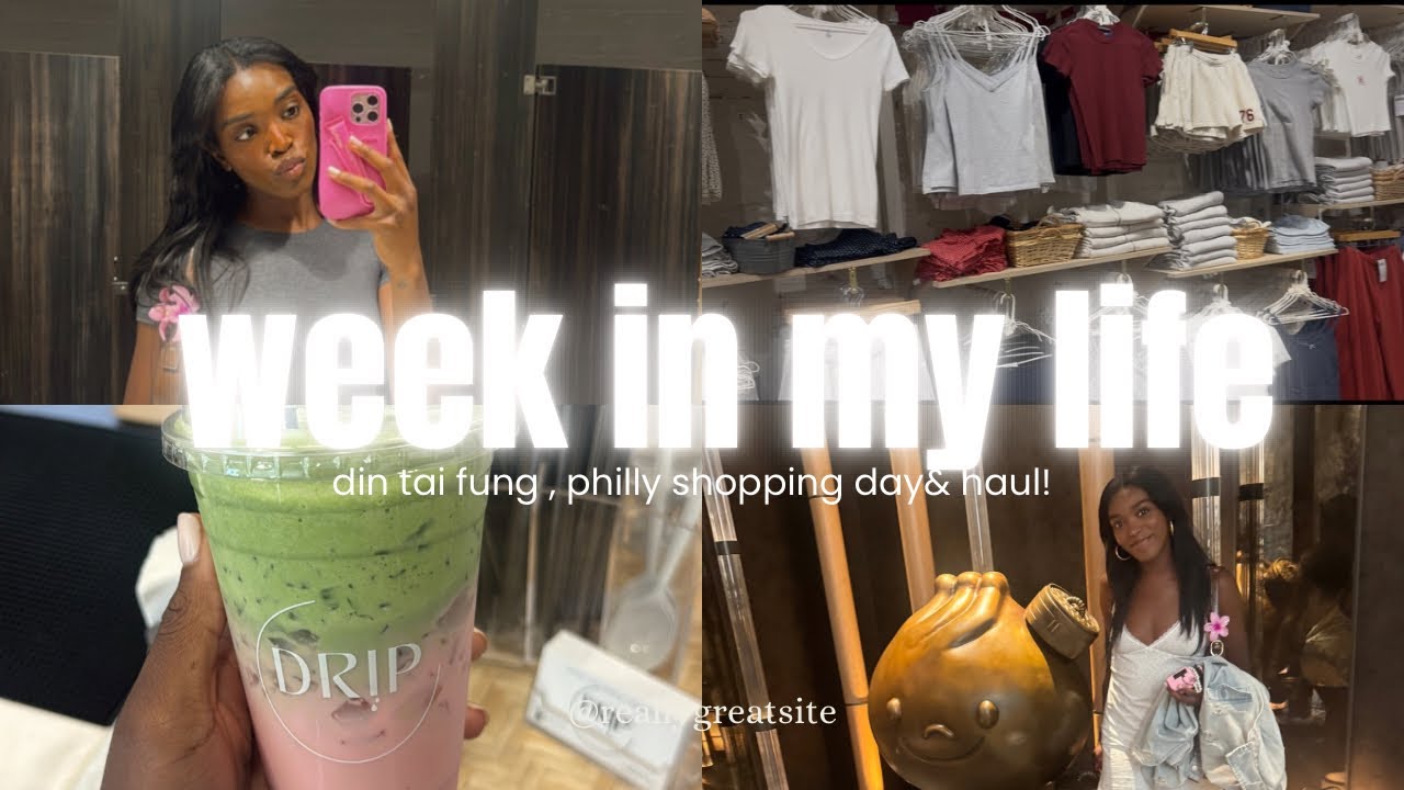 vlog | weekend in my life ! din tai fung, grwm , philly shopping day & haul!
