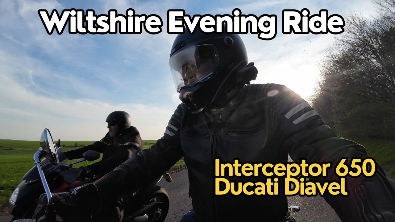 Wiltshire Motorcycle Ride to Salisbury’s Friday Bike Night | Interceptor 650 & Ducati Diavel