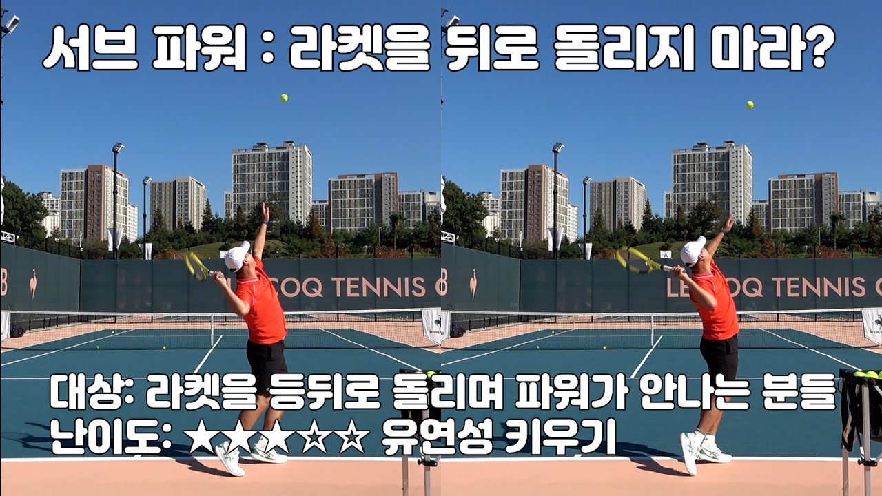 [하늘쌤테니스꿀팁] 제248편 서브 파워: 라켓을 뒤로 돌리지 마라?!
