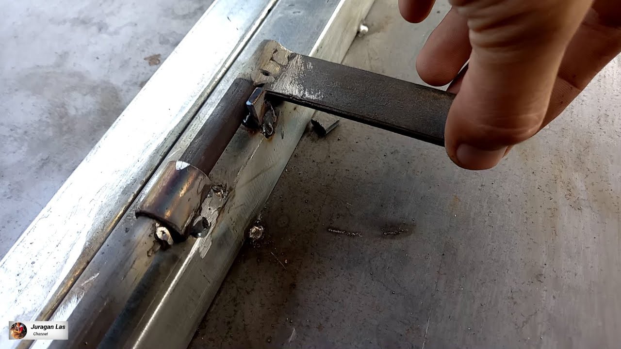 Cara membuat grendel Atau selotan pintu besi