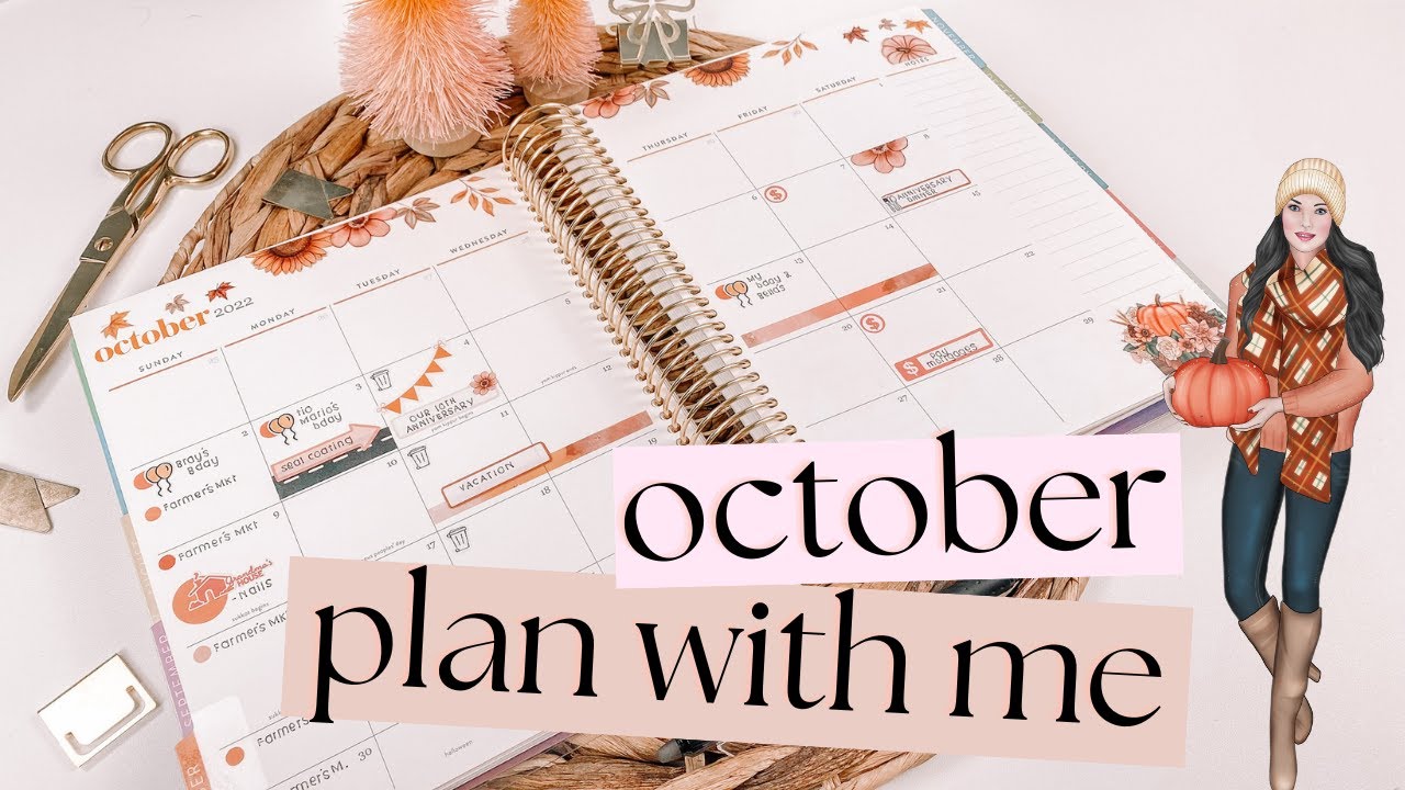 🎃October | Plan With Me | Erin Condren  LifePlanner | Hourly Layout