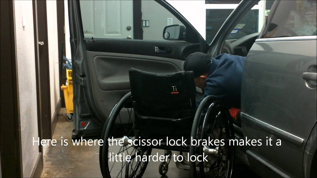 Chris Daubitz C5-C6 Quadriplegic car transfer and teardown of wheelchair Sliding Board