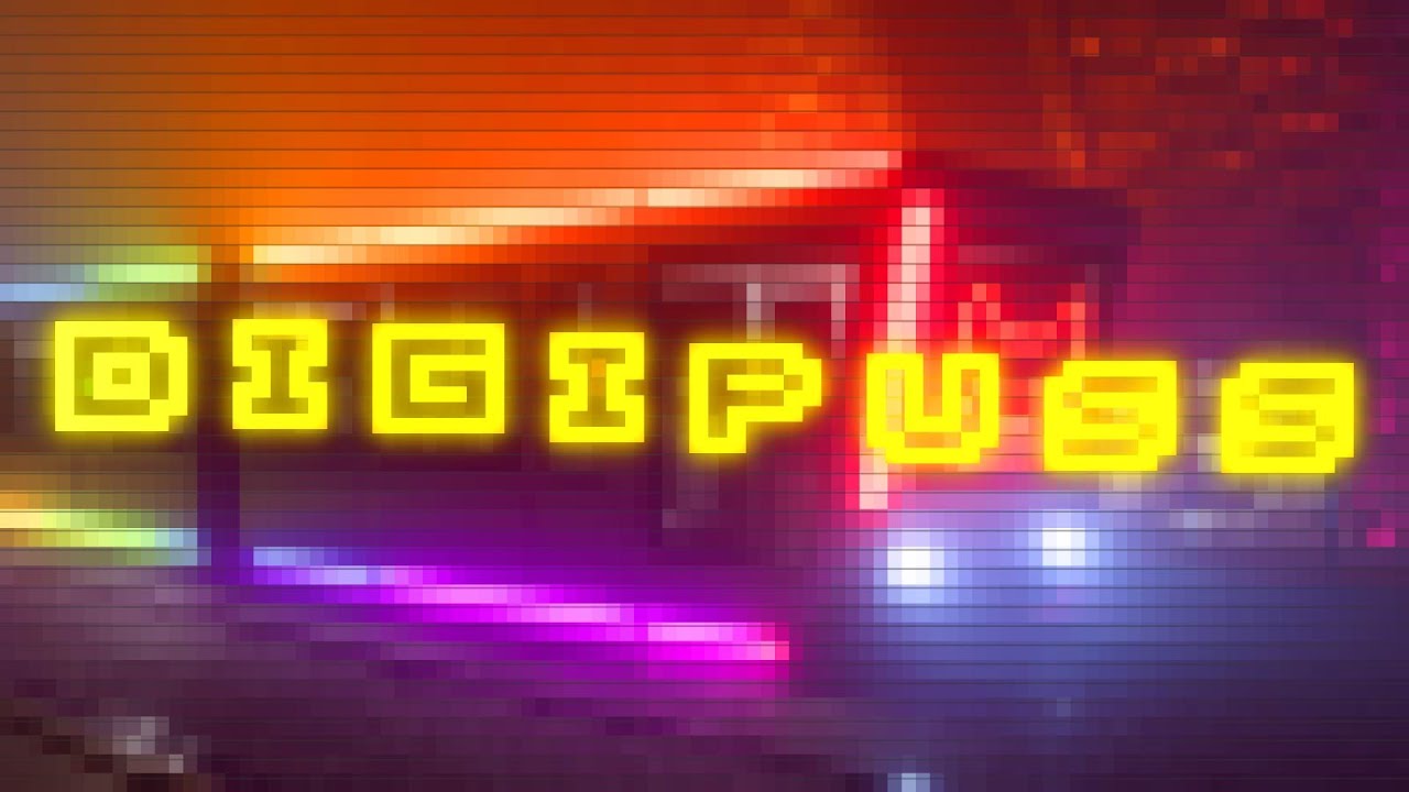 DIGIPUSS | The 8Bit rainbow RGB cyber cat train | 3D animation