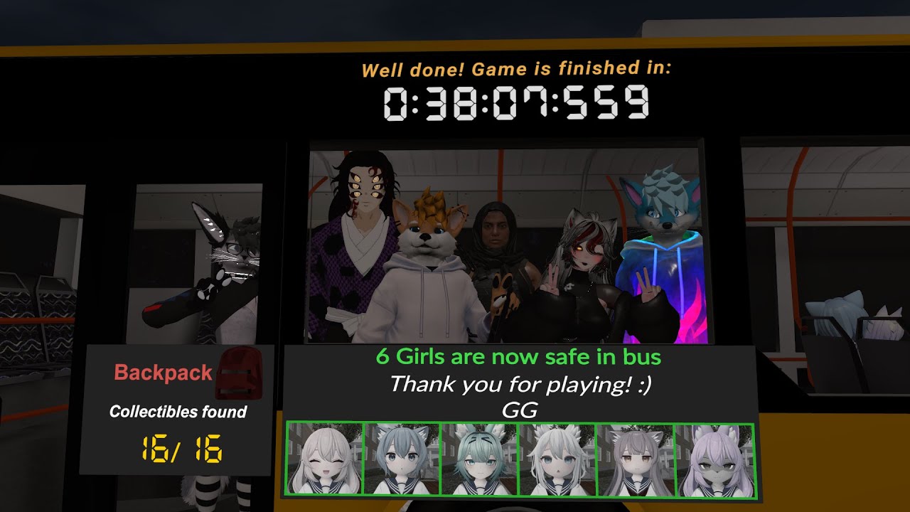 VRChat - Q-School Horror with 6 lost girls #vrchat #deaf #horror