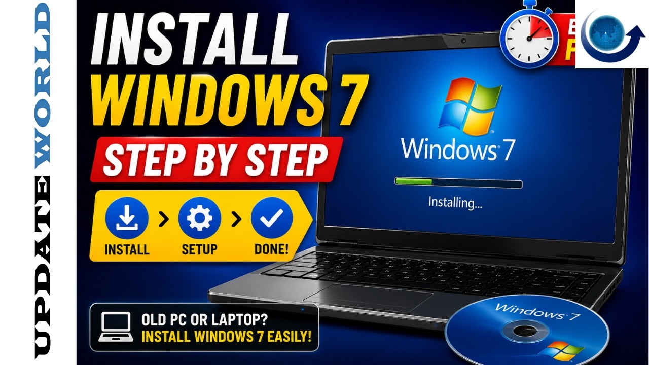 How to Install Windows 7 Step by Step || Old PC or Laptop? Install Windows 7 Easily