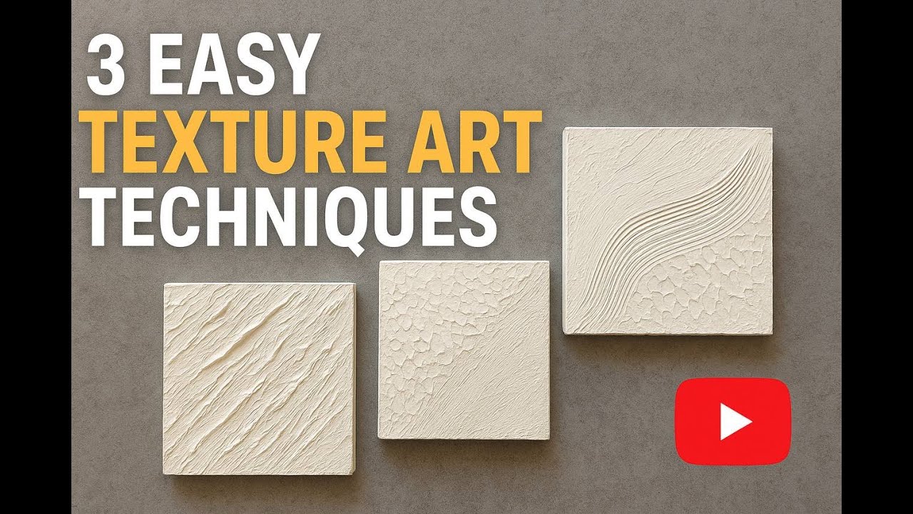 3 Easy Texture Art Techniques | ASMR | Step-by-Step Beginner Tutorial