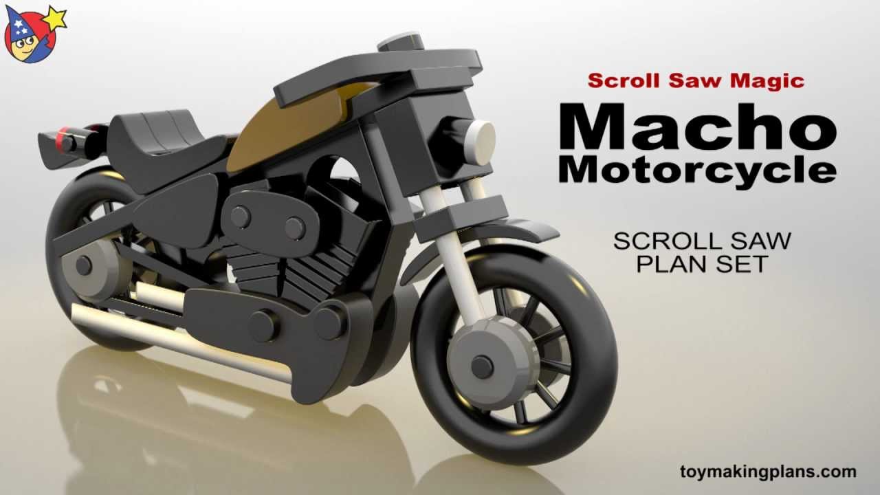 Wood Toy Plans - Macho Motorcycle