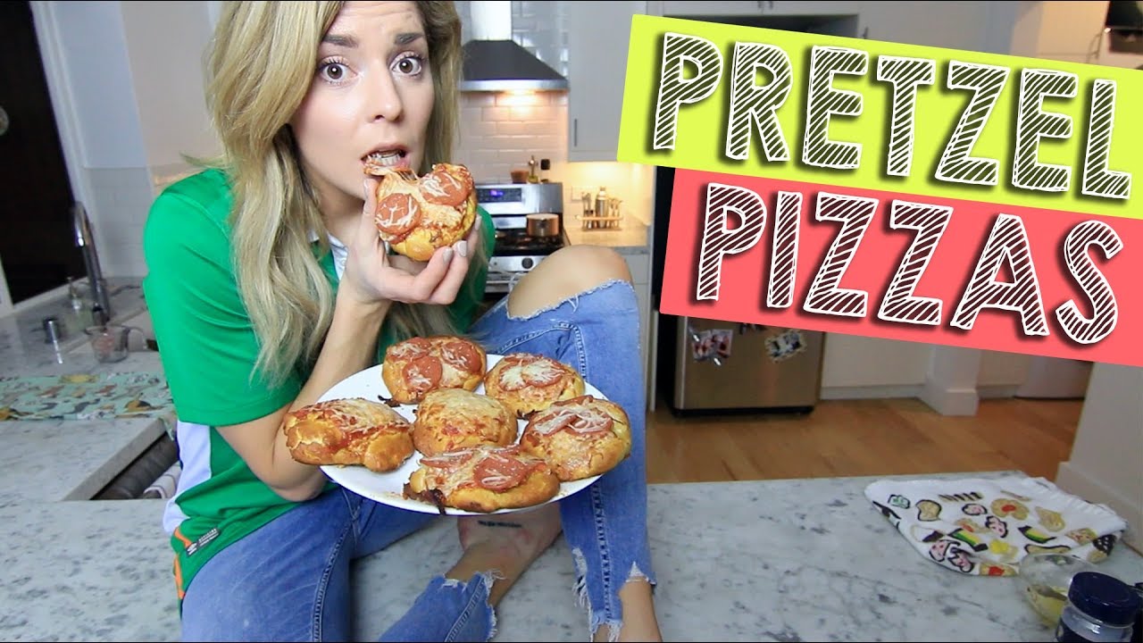HOW TO: PRETZEL PIZZAS // Grace Helbig