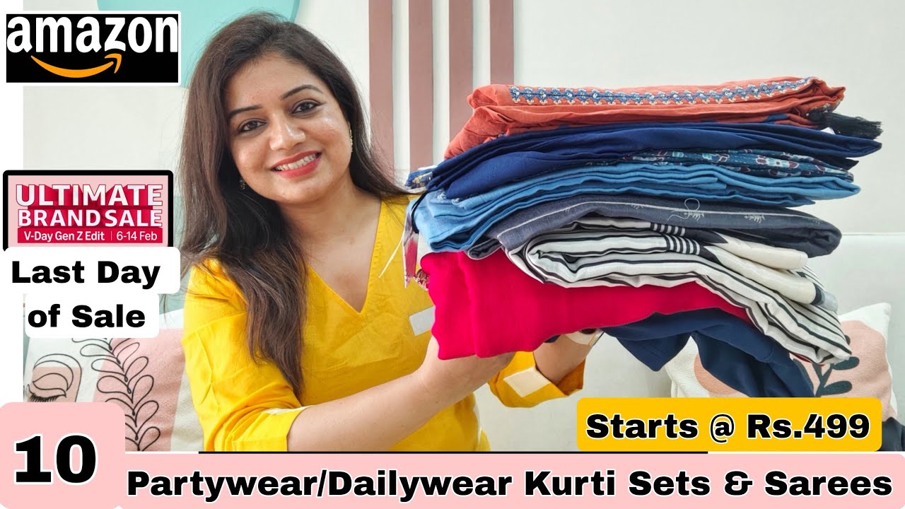 😃 Amazon Huge 10 Kurta Sets, Kurtis, Dresses & Winter wear Haul Starting Rs. 499|❤️Amazon Haul