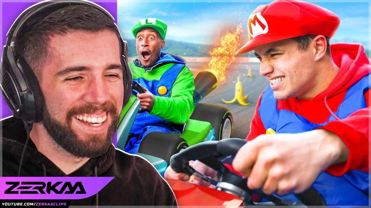 ZERKAA REACTS TO QUADRANT MARIO KART IN REAL LIFE