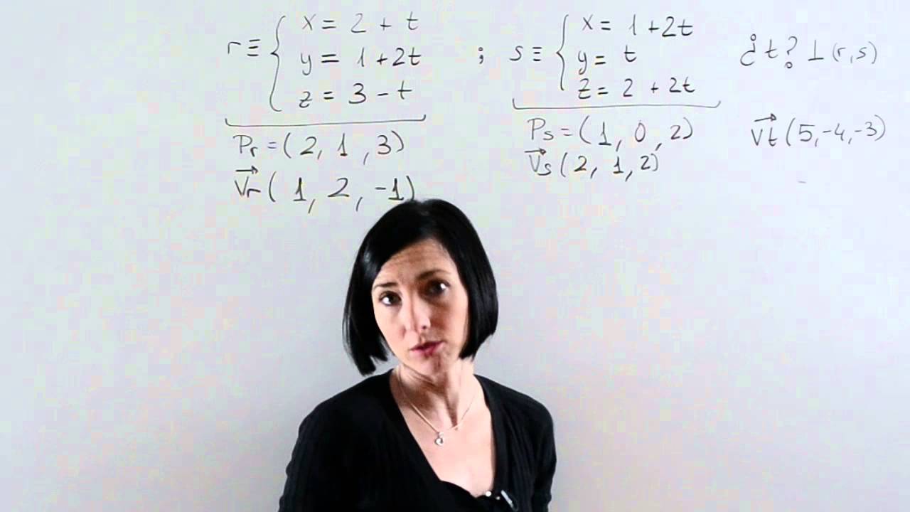 Recta perpendicular comun a dos