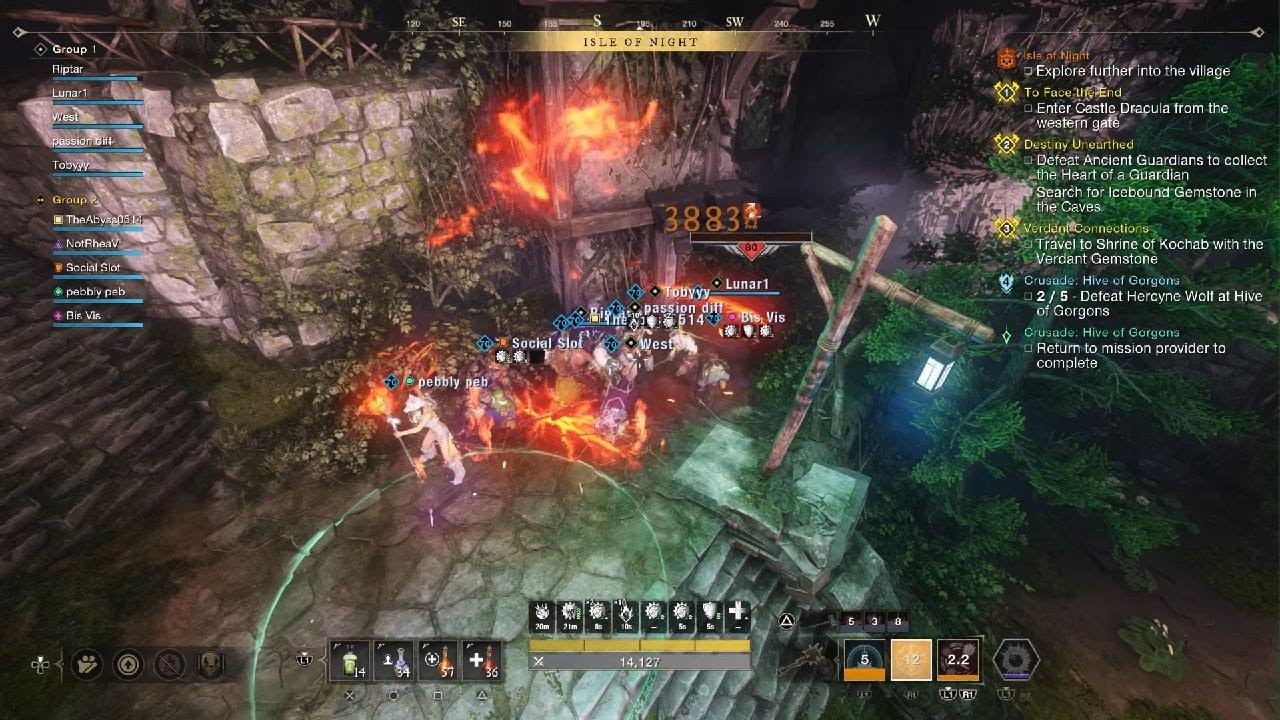 AQC Clearing S10 Isle of Night- First Boss Attempt 2