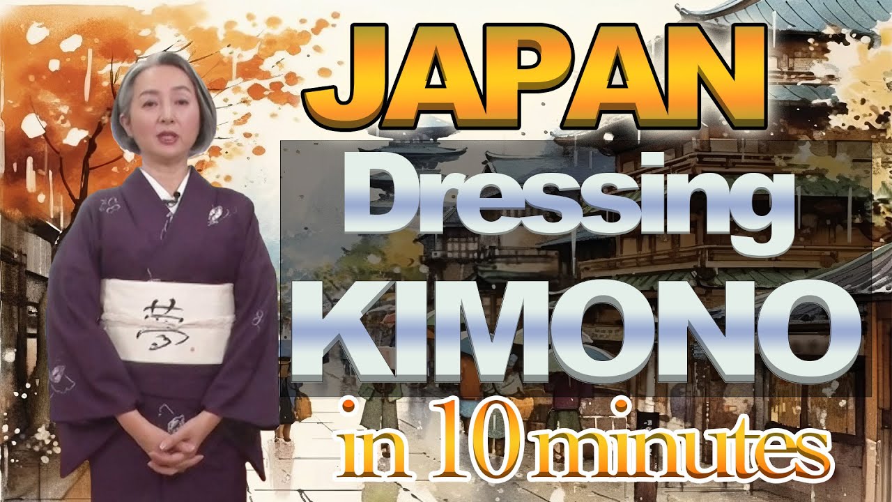 【Dressing kimono in 10 minutes／英語版】Kimono Beauty Sato Kondo teaches you how to dress kimono simply!