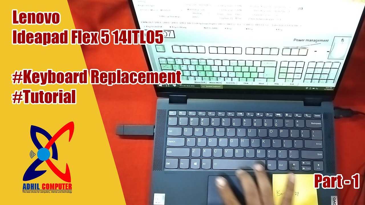 Ganti Keyboard Lenovo Ideapad Flex 5 14ITL05 Part - 1