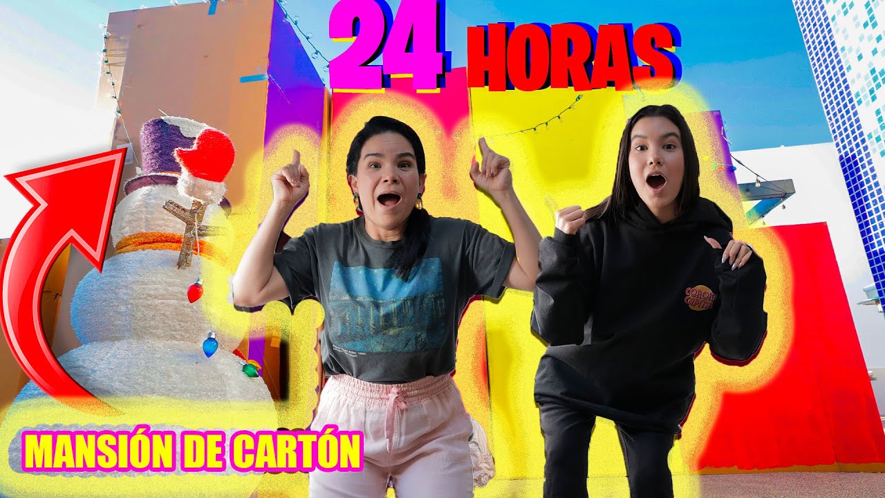 24 HORAS EN LA MANSION DE CARTON GIGANTE DE ANA EMILIA | AnaNANA TOYS