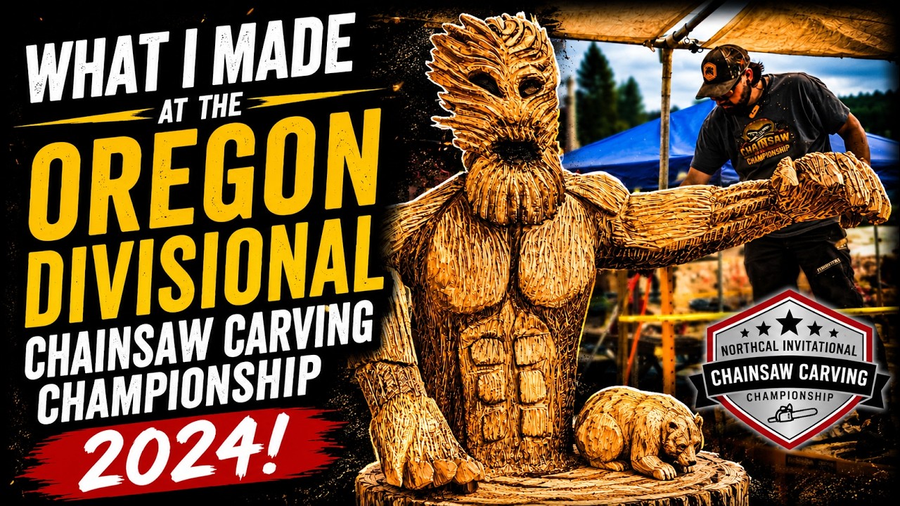 What I made at the Oregon Divisional Chainsaw Carving Championship 2024! #chainsawcarving #sculpture