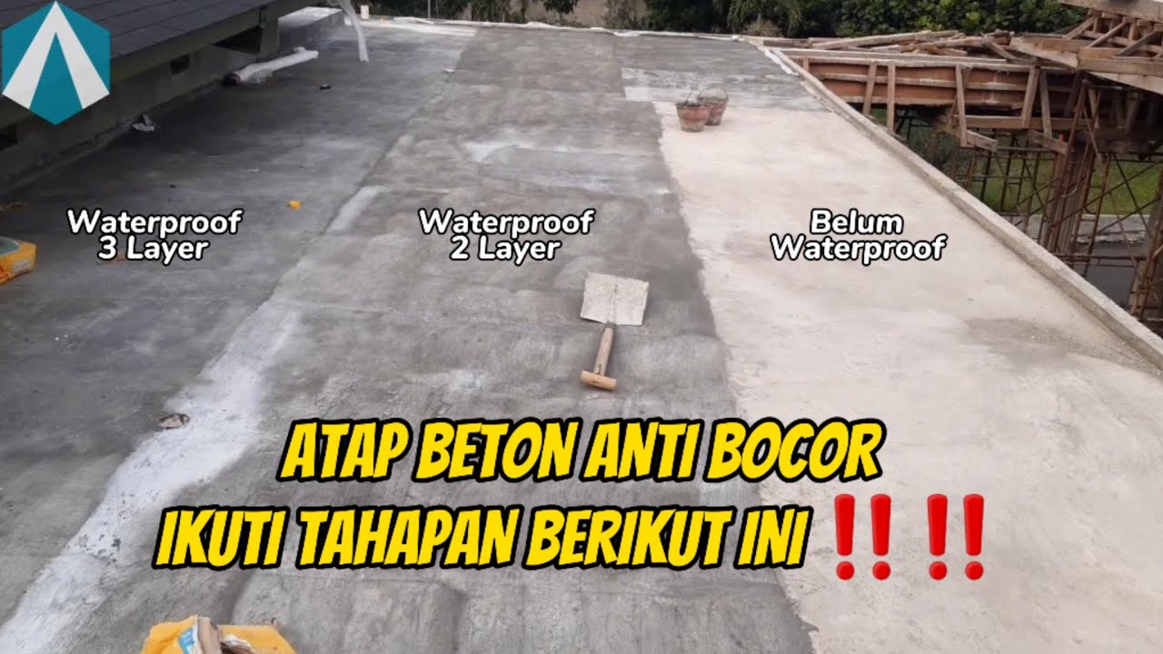 Cara waterproof dak atap beton || atap beton anti bocor