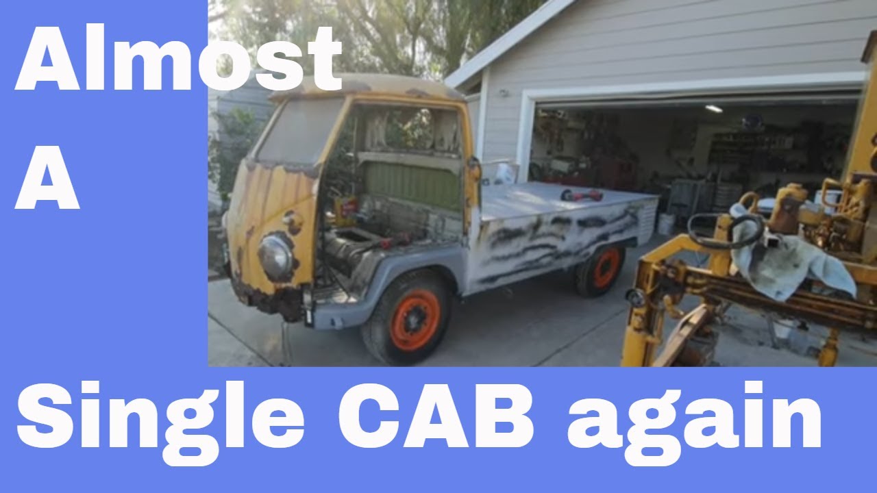 Abandoned VW single cab Restoration filling and priming plus metal work welding.