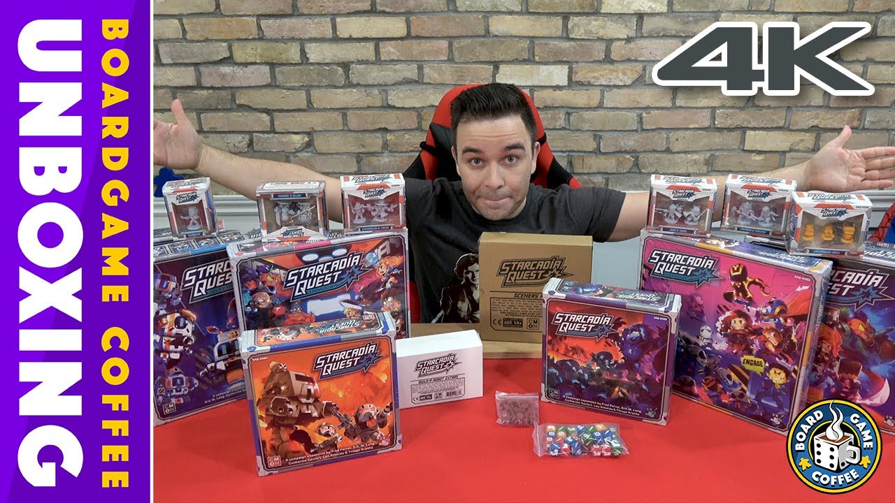 Starcadia Quest 4K Unboxing with Board Game Coffee