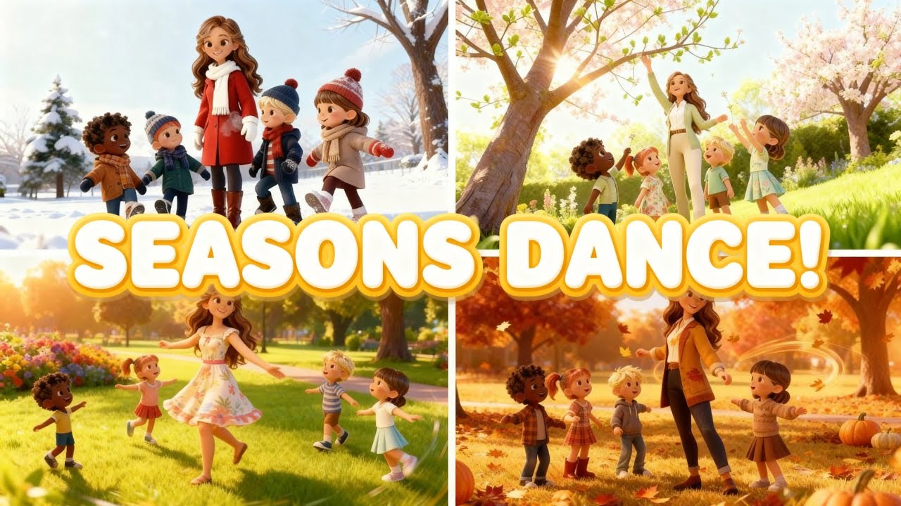 Seasons Dance Song 🌸❄️☀️🍂 | Learn the Seasons with Movement | Kids Songs