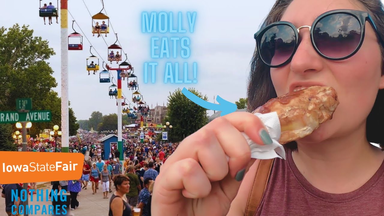 IOWA STATE FAIR   - Molly eats a RATTLE SNAKE!