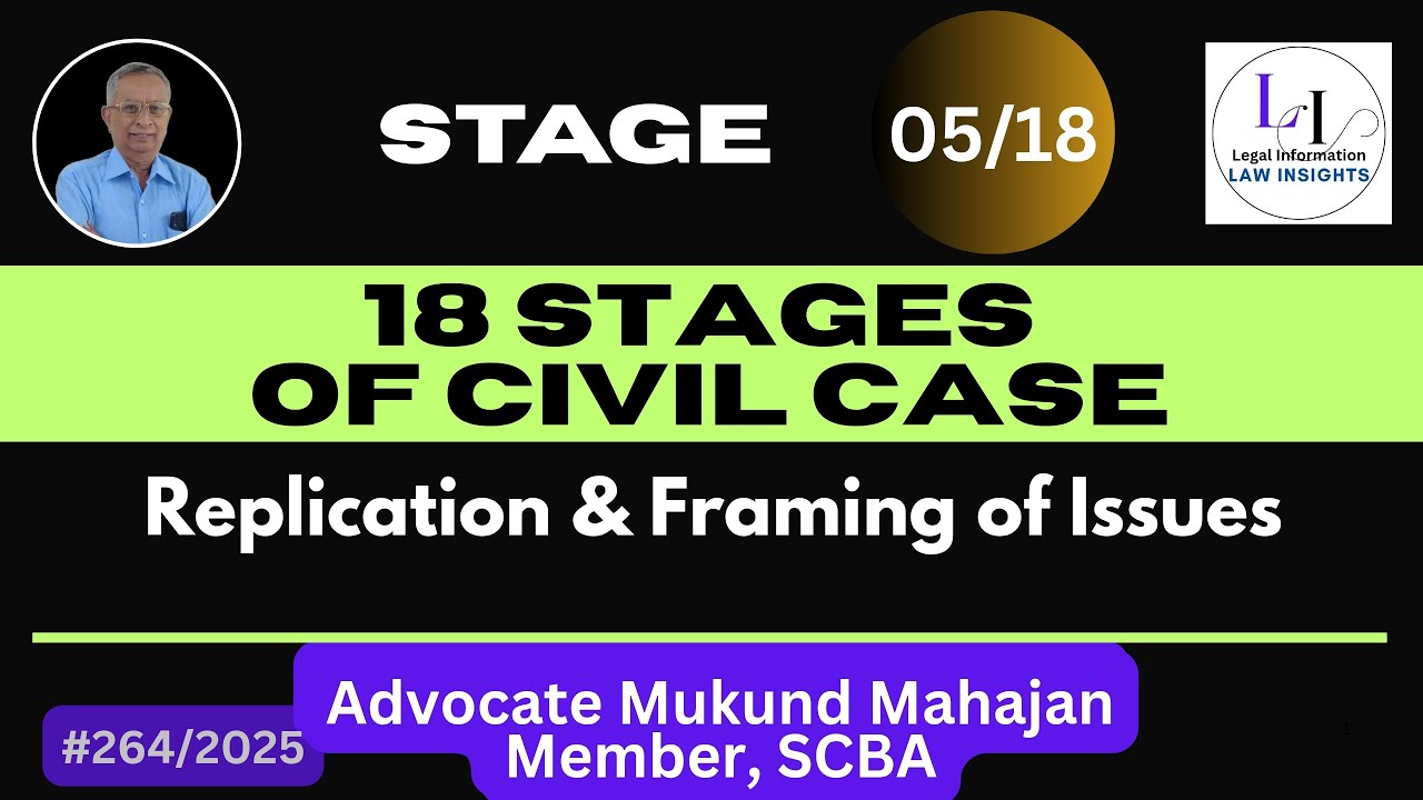 ✅#264👉Stage 5 &ndash; Replication & Framing of Issues in Civil Suits | O8 R9 & Order 14 CPC Explained |