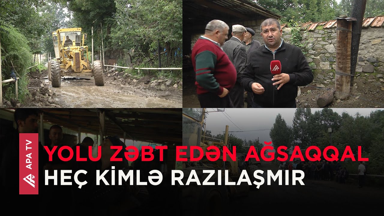 Gədəbəydə qəribə problem: Kəndə yol çəkilir, molla imkan vermir – APA TV