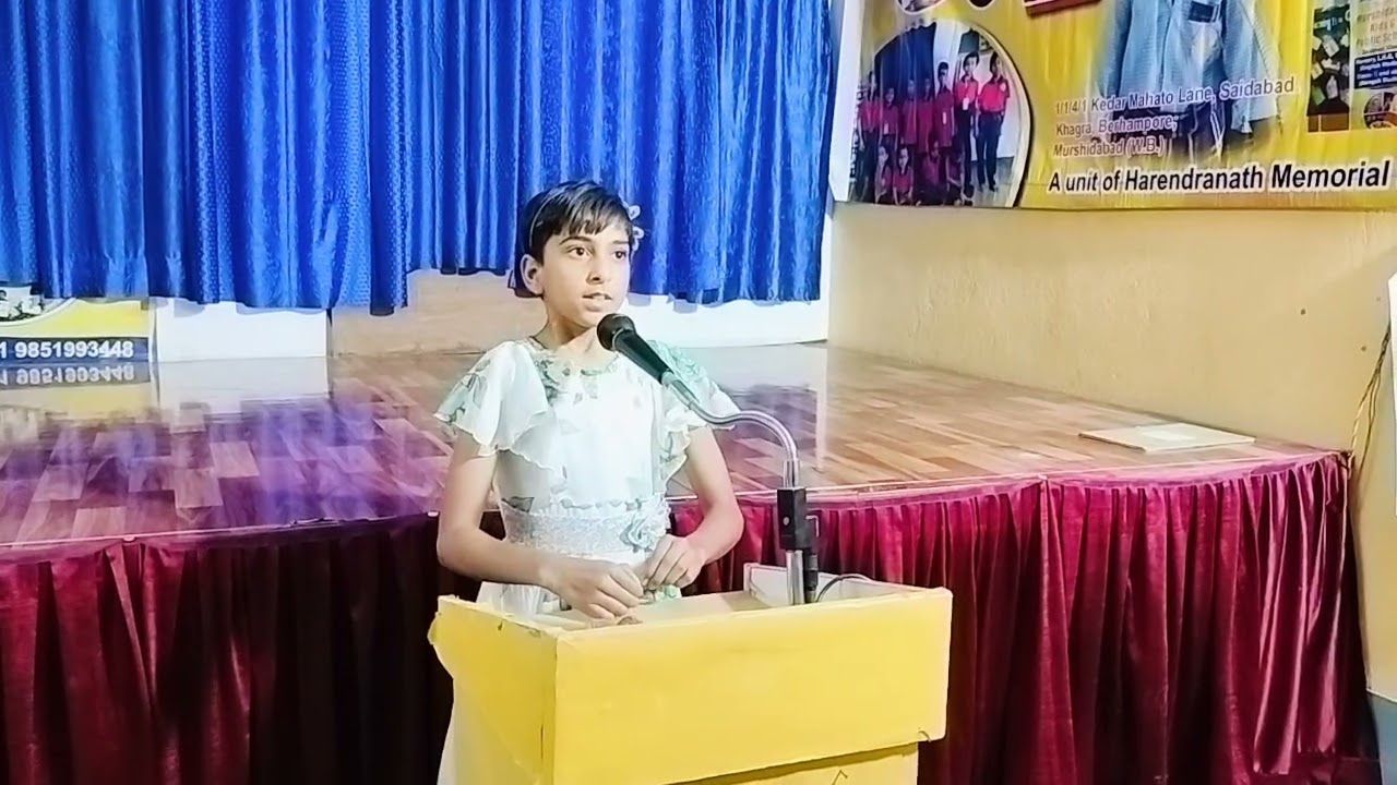 A short Speech by Alorika Saha, class 4 