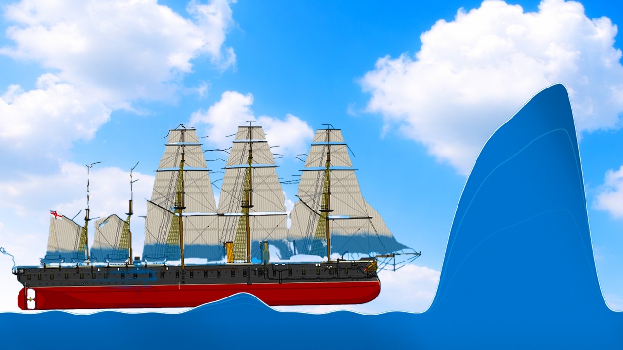 Floating Sandbox Physics Test – Ships vs Huge Tsunami