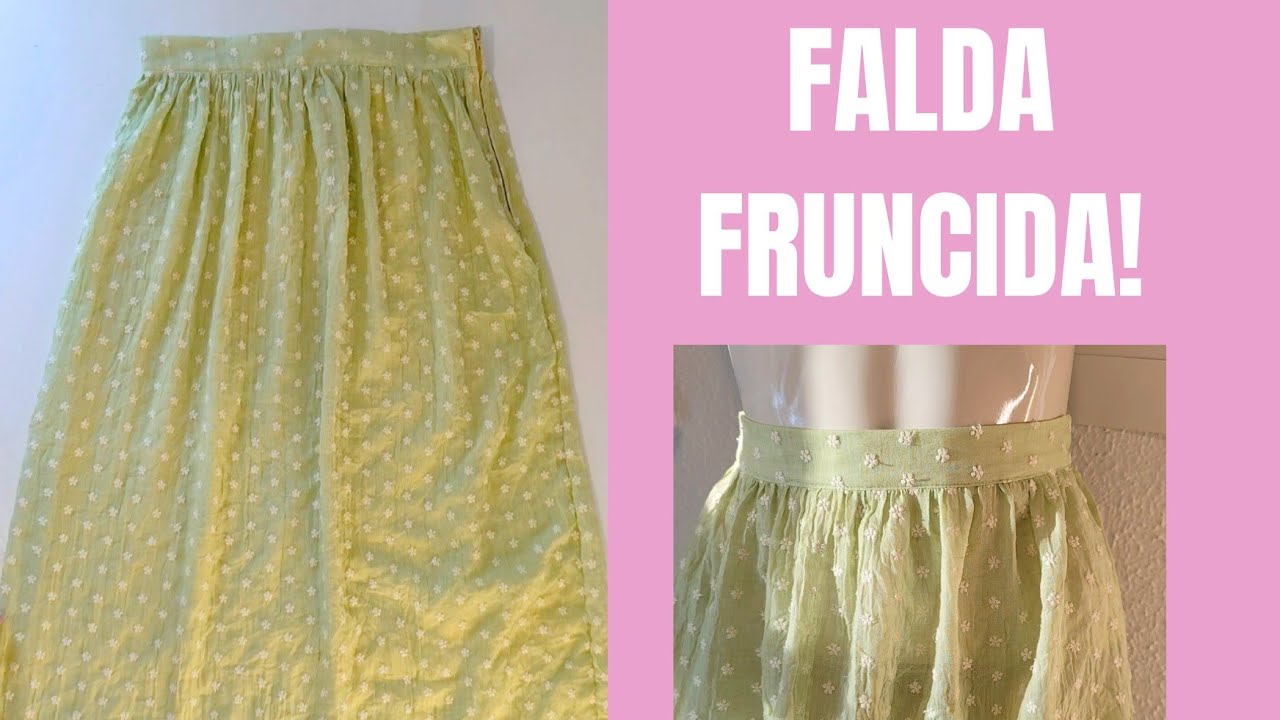 FALDA FRUNCIDA, para todas las tallas!! #costura #costurafacilymas