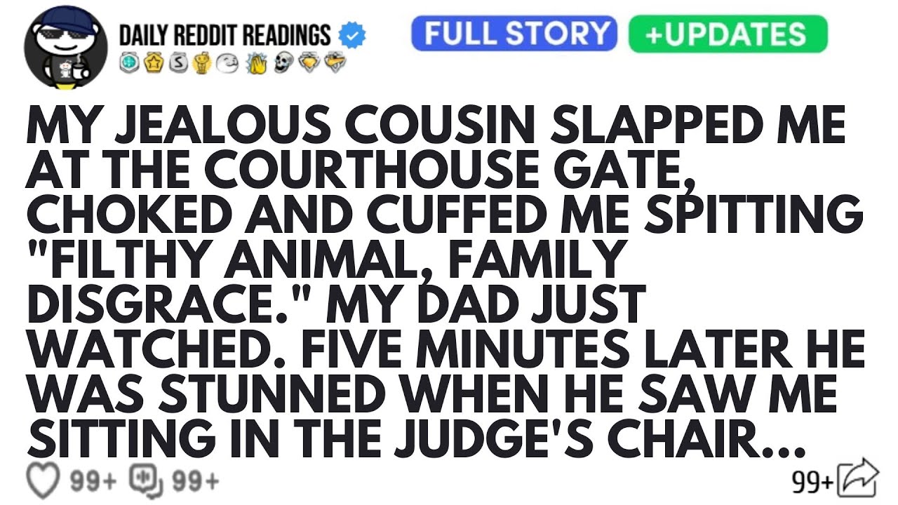 MY JEALOUS COUSIN SLAPPED ME AT THE COURTHOUSE GATE, CHOKED AND CUFFED ME SPITTING 