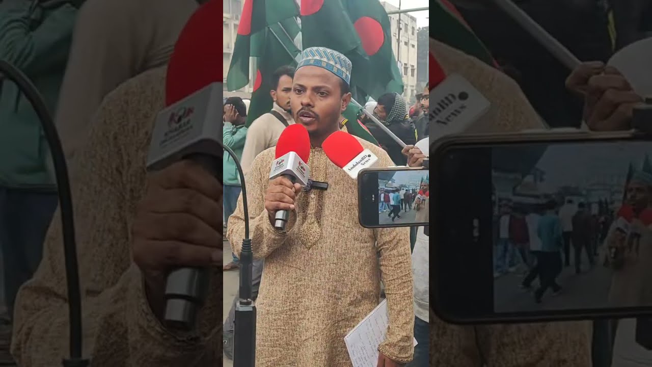 বিভিন্ন স্লোগানে আবারো  ইনকিলাব  মঞ্চের শাহবাগে অবস্থান জান চলাচল বন্ধ