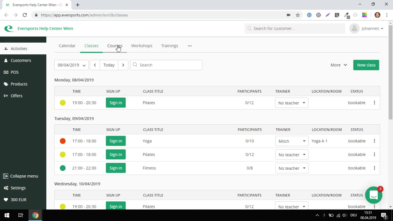 First Steps: Function Menu