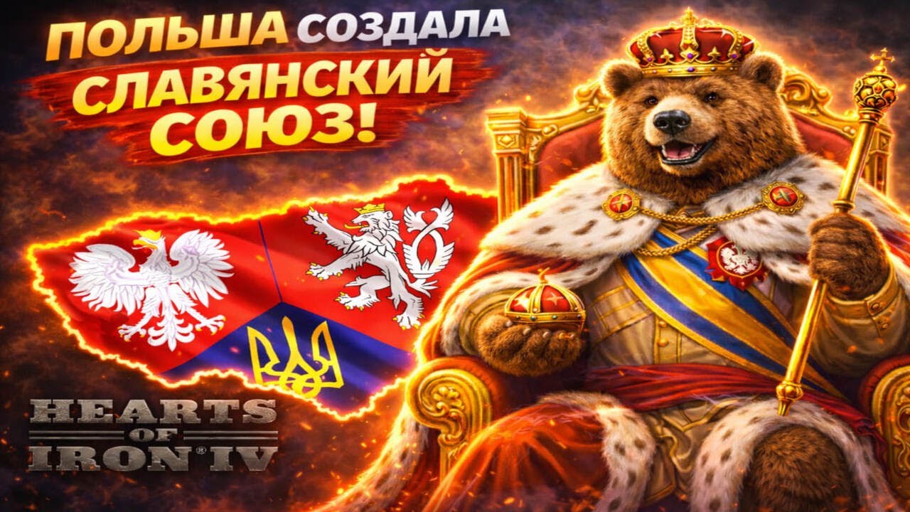 Опять медведь ВОЙТЕК покоряет мир? СЛАВЯНСКИЙ СОЮЗ за Польшу | Hearts Of Iron 4