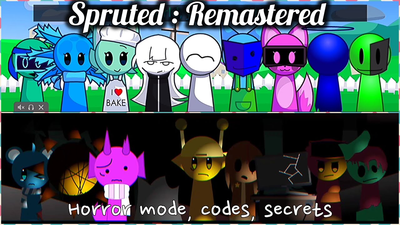 Sprunki, but Spruted Remastered has HORROR MODE!! (ALL CODES, SECRET CHARACTERS, COMPLETE SHOWCASE)