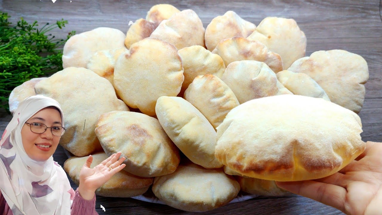 العيش الشامي عيش المدارس ب نص كيلو دقيق أعملى كمية كتير للفطار وسحور رمضان  وسندوتشات العيال