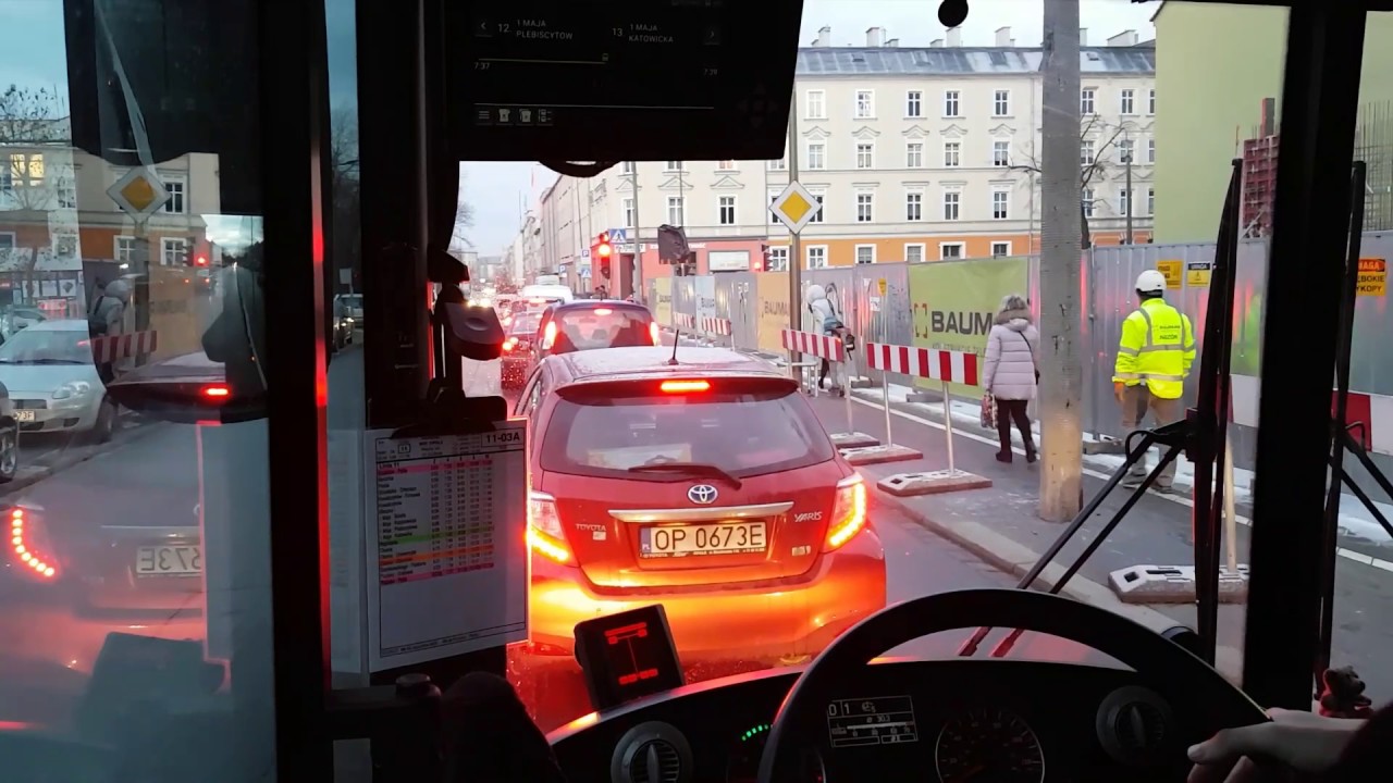 Autobusem po Opolu - linia 11 (Grudzice - Pużaka)(aktualna trasa)