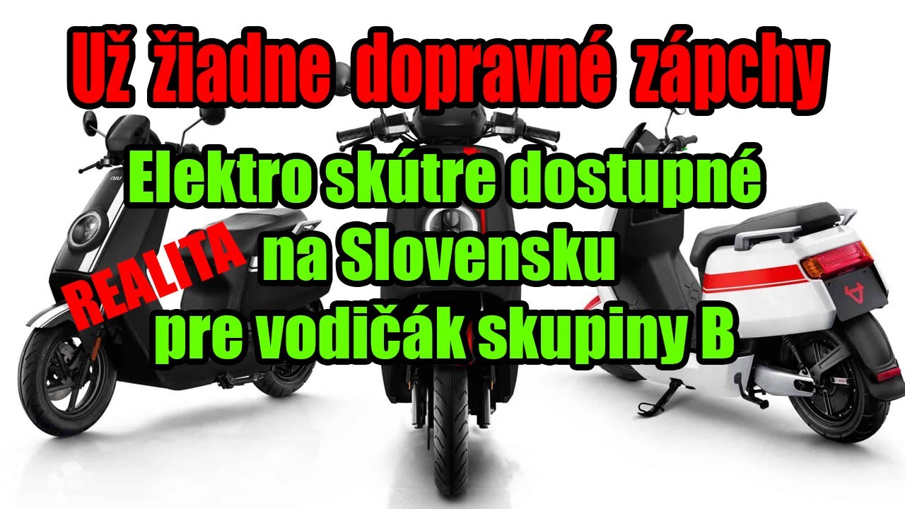 Elektrické skútre dostupné na Slovensku pre vodičák skupiny B, koniec dopravným zápcham