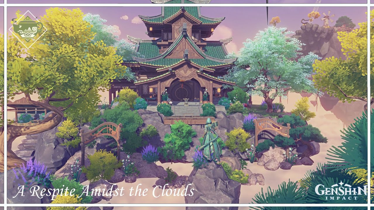 ⛅️A Respite Amidst the Clouds ⛅️ Floating Abode: Evermist Isle || Serenitea Pot Genshin Impact