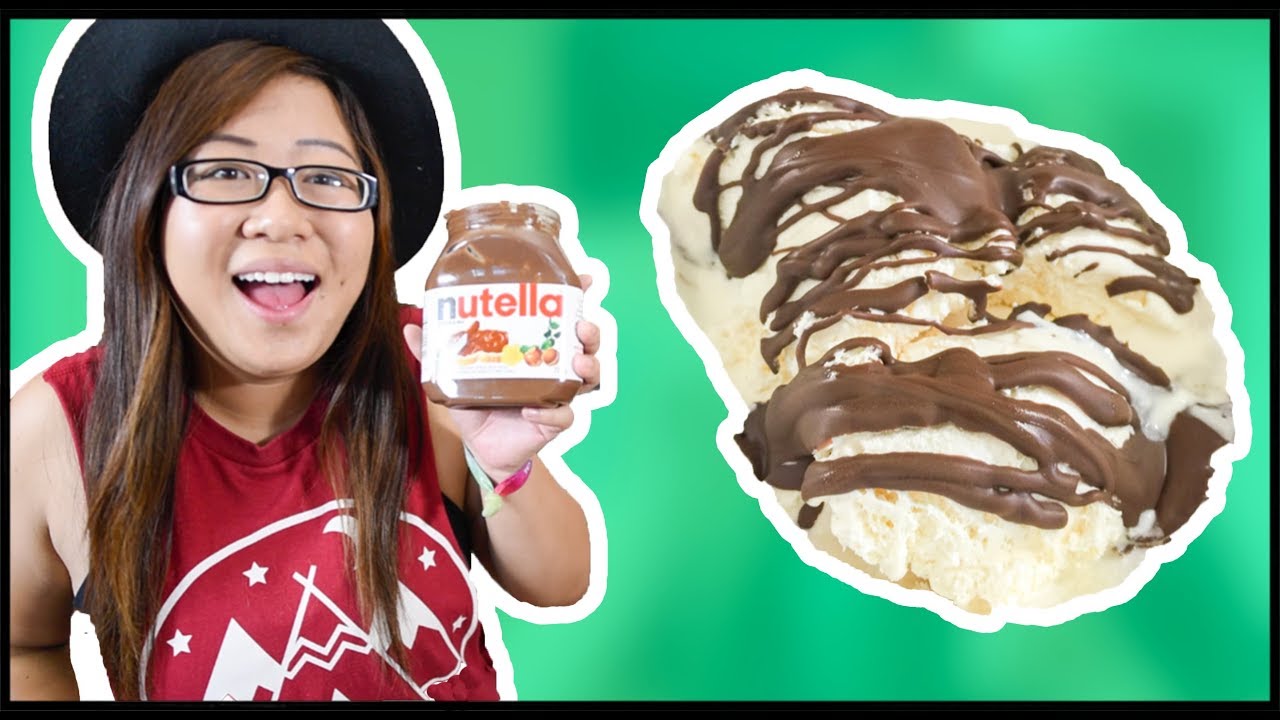 DIY Nutella Magic Shell on Ice Cream!