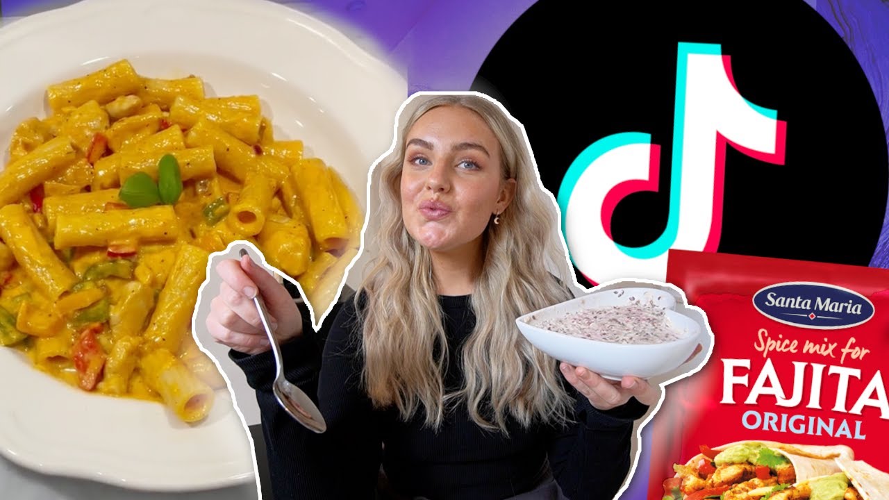 TESTAR RECEPT FRÅN TIKTOK (fajitaspasta, bananscones mm)